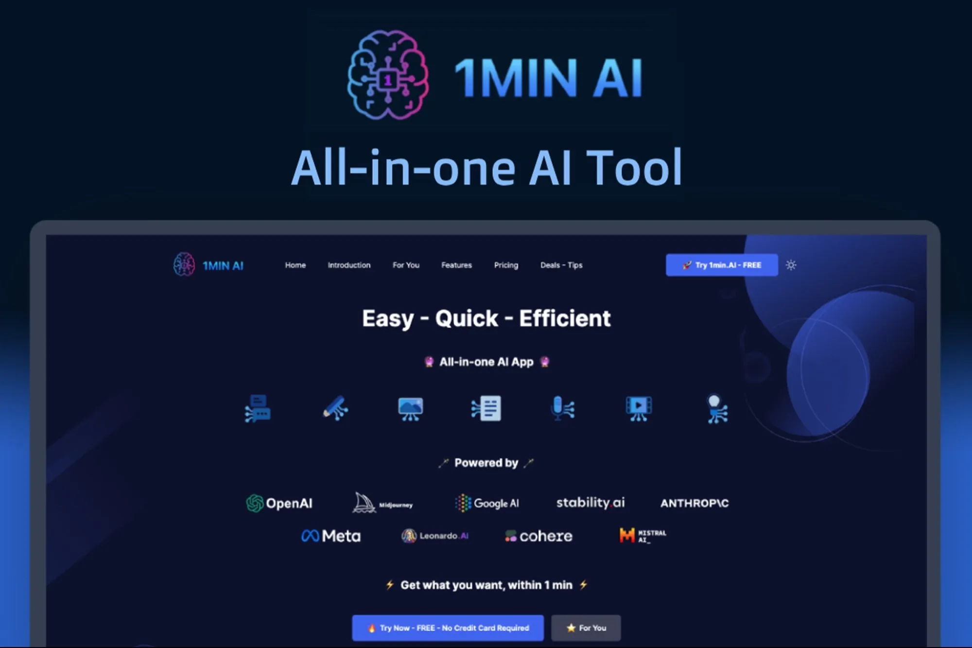 Supercharge Your Workflow With 1Min.ai: For Less Than Supercharge Your Workflow With 1Min.ai: For Less Than