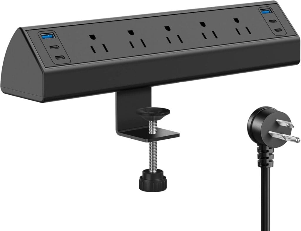 Desk Clamp Power Strip Usb C,40W Total Fast Charging Station,4 Pd 20W Usb C Ports,Desk Edge Mount Power Strip 6 Usb Ports 5 Ac Outlets Surge Protector,6Ft Cord,Fit 1.96″ Tabletop Edge Desk Clamp Power Strip Usb C,40W Total Fast Charging Station,4 Pd 20W Usb C Ports,Desk Edge Mount Power Strip 6 Usb Ports 5 Ac Outlets Surge Protector,6Ft Cord,Fit 1.96″ Tabletop Edge