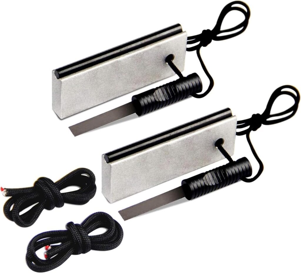 Aofar Magnesium Fire Starter Af-374 (2-Pack) Waterproof Fire Steel Pouch For Camping, Hiking, Hunting, Backpacking,Outdoor Survival Fire Striker Kit Aofar Magnesium Fire Starter Af-374 (2-Pack) Waterproof Fire Steel Pouch For Camping, Hiking, Hunting, Backpacking,Outdoor Survival Fire Striker Kit