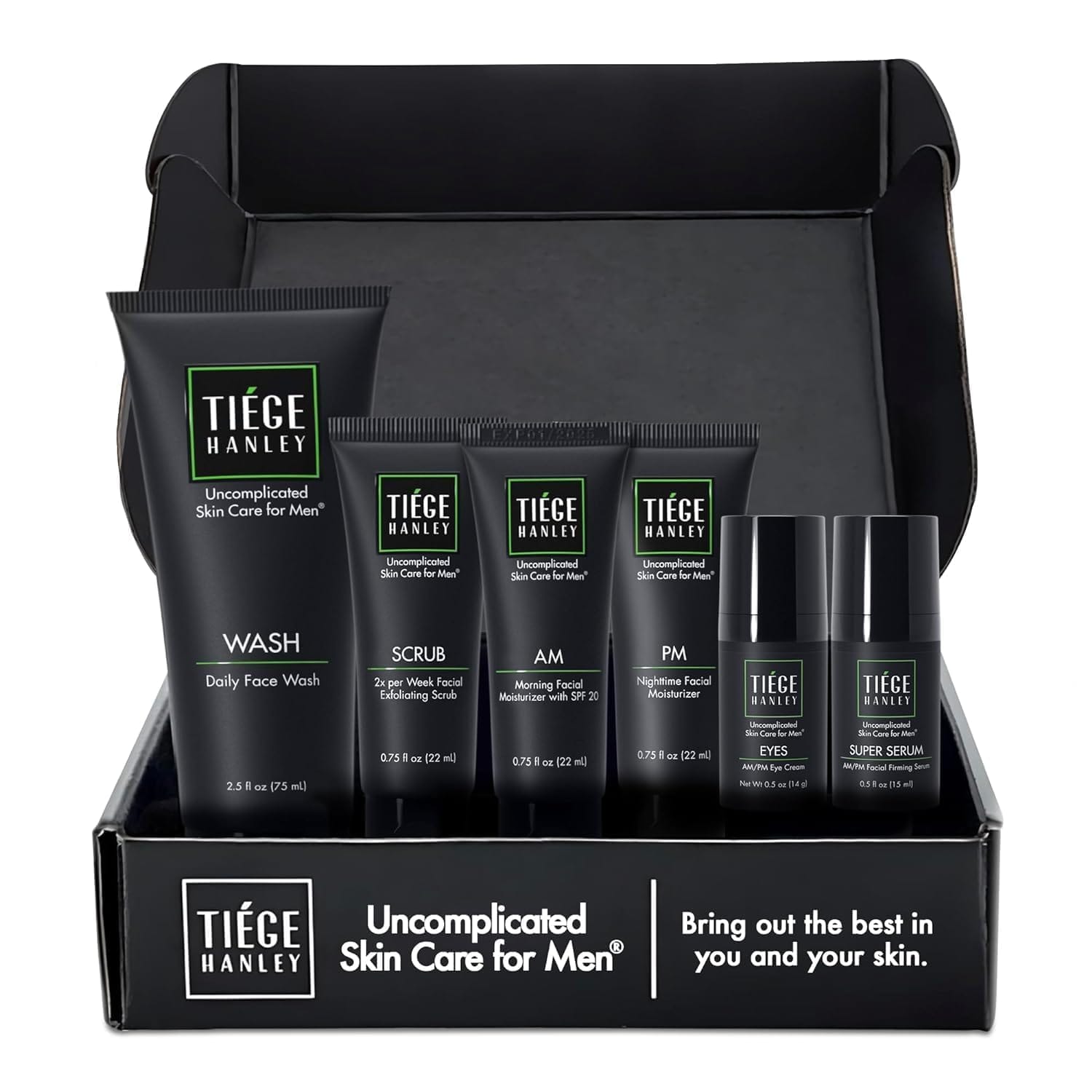 Tiege Hanley Men’s Skin Care Set, Anti-Aging Routine (System Level 3) – Face Wash, Scrub, Moisturizer, Eye Cream & Serum For Wrinkle Defense, Firm Skin & Long-Term Anti-Aging Protection Tiege Hanley Men’s Skin Care Set, Anti-Aging Routine (System Level 3) – Face Wash, Scrub, Moisturizer, Eye Cream & Serum For Wrinkle Defense, Firm Skin & Long-Term Anti-Aging Protection