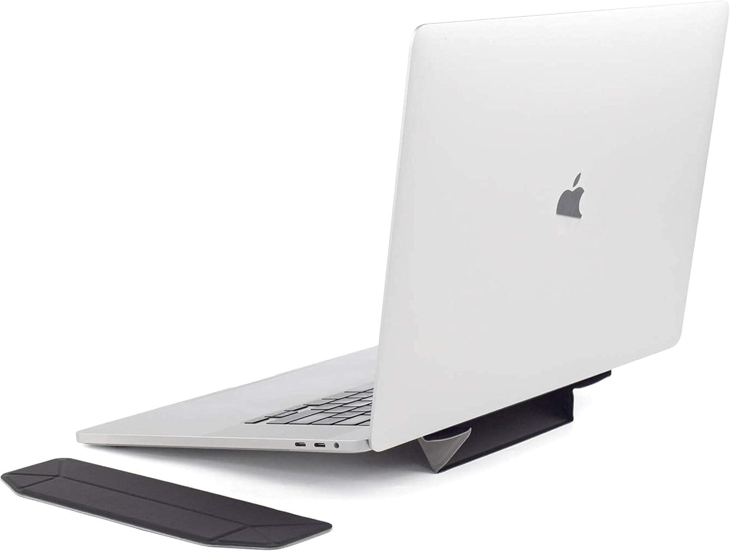 Aporia – Invisible + Super Slim + No Weight Laptop Stand Riser | Foldable Lightweight Portable | Simple Solution to Create Air Flow, Reduce Noise & Heat for Nomad Style Remote Workers (Black)