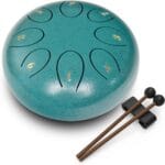 REGIS Steel Tongue Drum 6 inch 8 Notes Musical Percussion Instrument, Rain Drum for Outside – Musician Gift for Family and Friends(malachite)