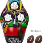 Franklin Sports Kids Football Target Toss Game – Inflatable Throwing Target Toy with Soft Mini Footballs – Fun Kids Sports Game