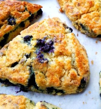 Simple Blueberry Scones (With Frozen Blueberries)