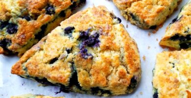 Simple Blueberry Scones (With Frozen Blueberries)