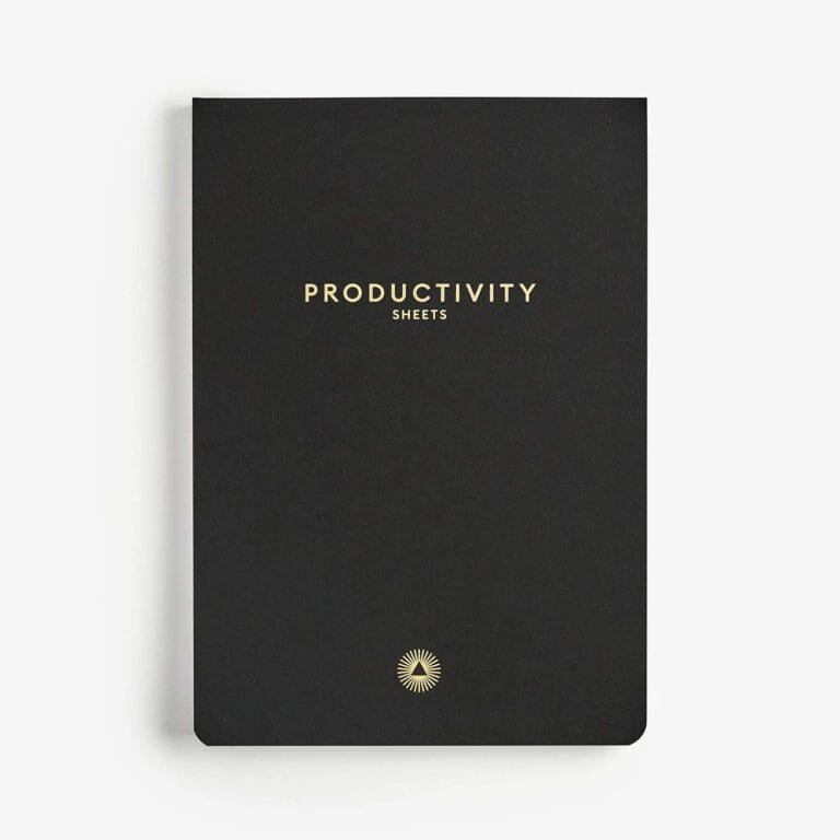 Intelligent Change 3-Month Productivity Planner Sheets and Tools for Time-Management and Mindfulness, Tear-Out To-Do List, A5 Undated Sheets, Black