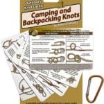 Outdoor Knots – Waterproof Knot Tying Cards with Mini Carabiner – Includes 22 Rope Knots for Camping, Backpacking, and Scouting Scenarios