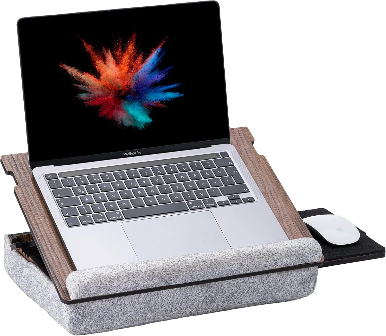 Laptop Tray – Lap Tray With Cushion, Laptop Table For Bed & Sofa, Adjustable Lap Desk, Portable Bed Table For Work & Study, Ergonomic Wooden Stand For Home Office (Walnut) Laptop Tray – Lap Tray With Cushion, Laptop Table For Bed & Sofa, Adjustable Lap Desk, Portable Bed Table For Work & Study, Ergonomic Wooden Stand For Home Office (Walnut)