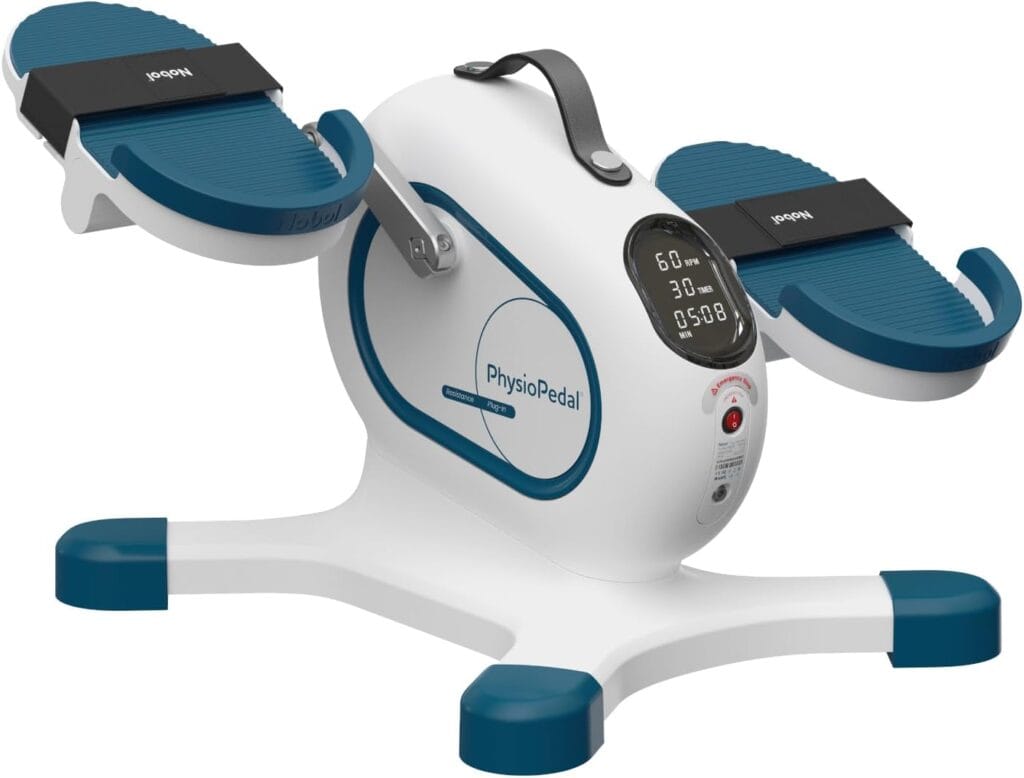PhysioPedal® Arm & Leg Pedal Exerciser, Dual Mode, 8 Motorized Speeds, 8 Adjustable Resistance Levels, LED Display, Magnetic Remote, Low-Impact Exercise for Joint Health & Mobility