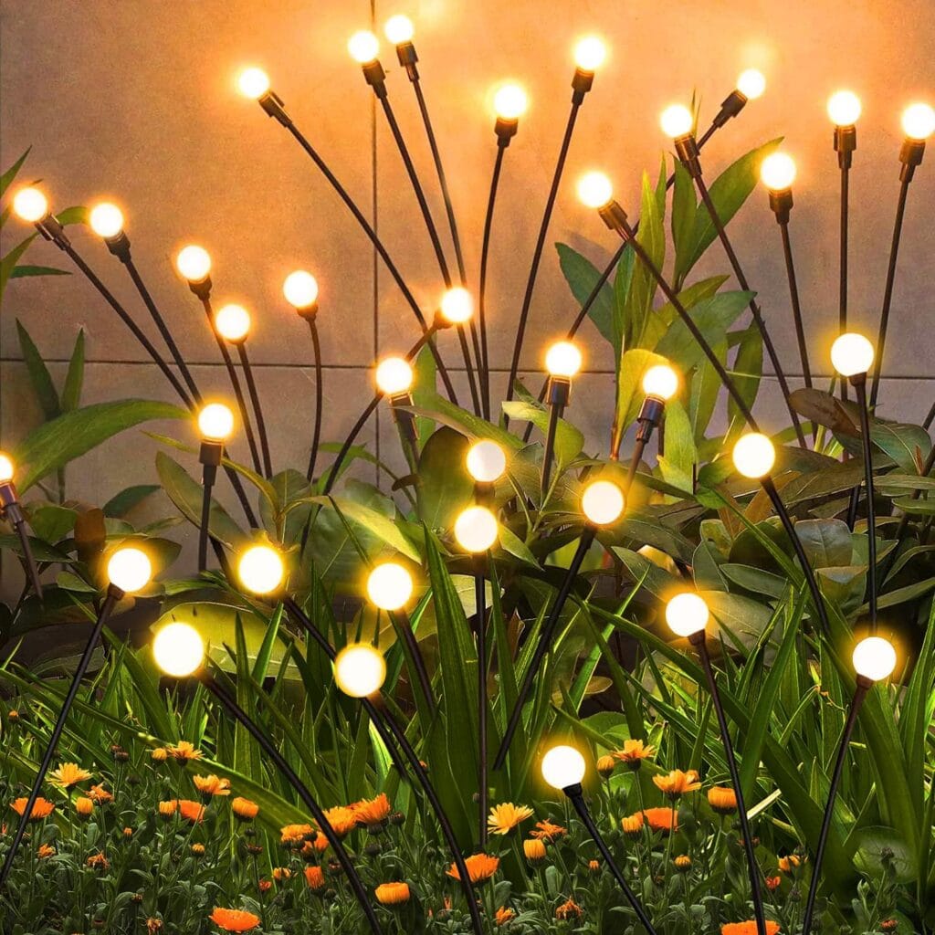 Solar Garden Lights Outdoor, 4 Pack Firefly Swaying Lights, Waterproof Garden Decor For Yard Patio Pathway Lawn, Gardening Gifts For Women Christmas Decoration Solar Garden Lights Outdoor, 4 Pack Firefly Swaying Lights, Waterproof Garden Decor For Yard Patio Pathway Lawn, Gardening Gifts For Women Christmas Decoration
