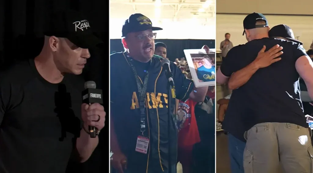 John Cena Strikes Fan To Tears At Dallas Expo With Touching 20-Day Reunion John Cena Strikes Fan To Tears At Dallas Expo With Touching 20-Day Reunion