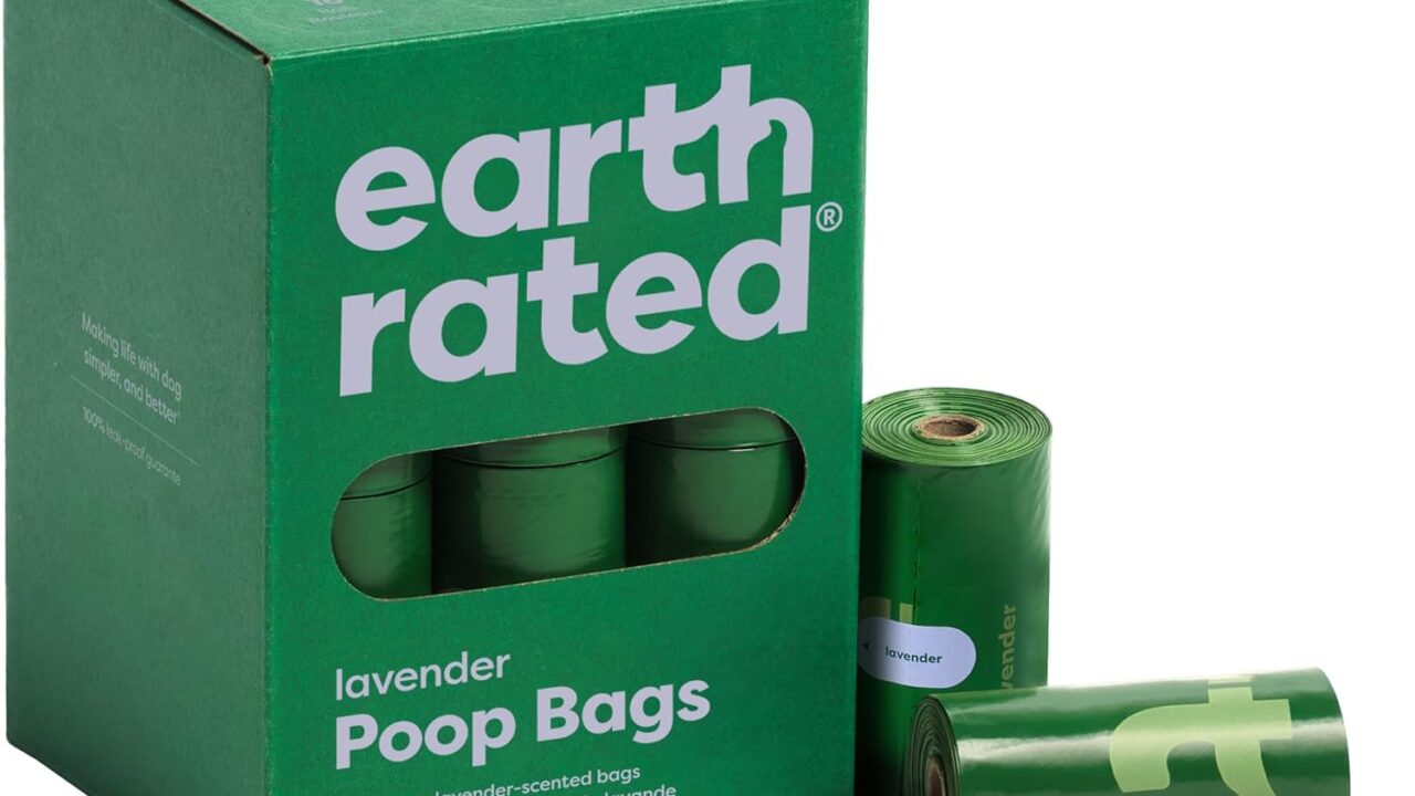Earth Rated Poop Bags for Dogs, Guaranteed Leak Proof and Extra Thick Waste Bag Refill Rolls, Lavender Scented, 270 Count