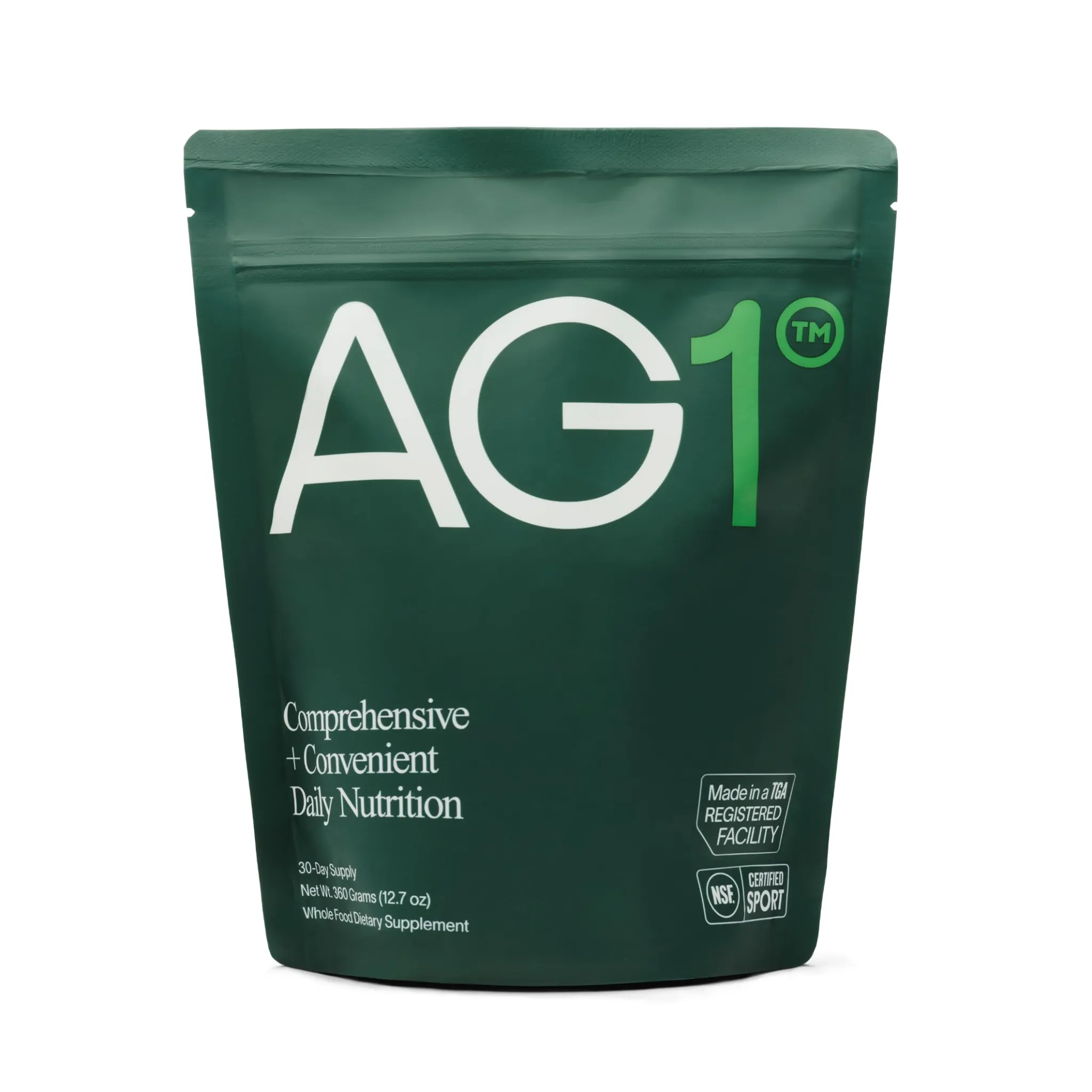 AG1 Greens Powder Refill Pouch – 75 Vitamins, Multivitamin & Probiotic | Gut Health Support | Vegan, Keto, Gluten Free | Athletic Greens Supplement – Pouch Only, Classic Formula