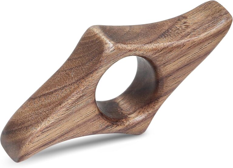 Walnut Book Page Holder, Smooth Finish Wood Book Holder for Reading, Ideal Book Reader Gifts & Reading Accessories,Book Worm Gifts for Women, Thumb Book Page Holder (Large-N)