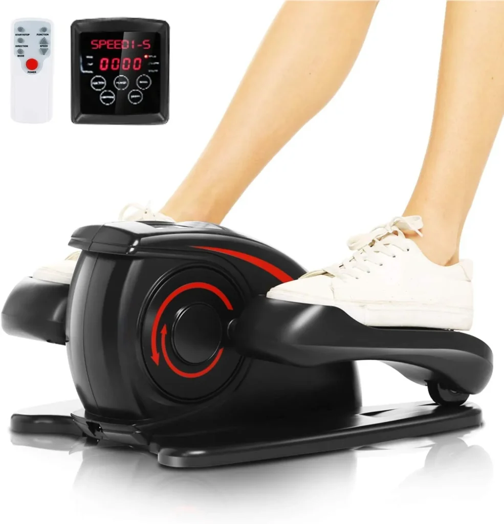 ANCHEER Under Desk Elliptical Machine – Quiet Pedal Exerciser for Seniors, Office & Home, Low-Impact Seated Leg Workout Equipment, Smart LCD Display, Remote Control