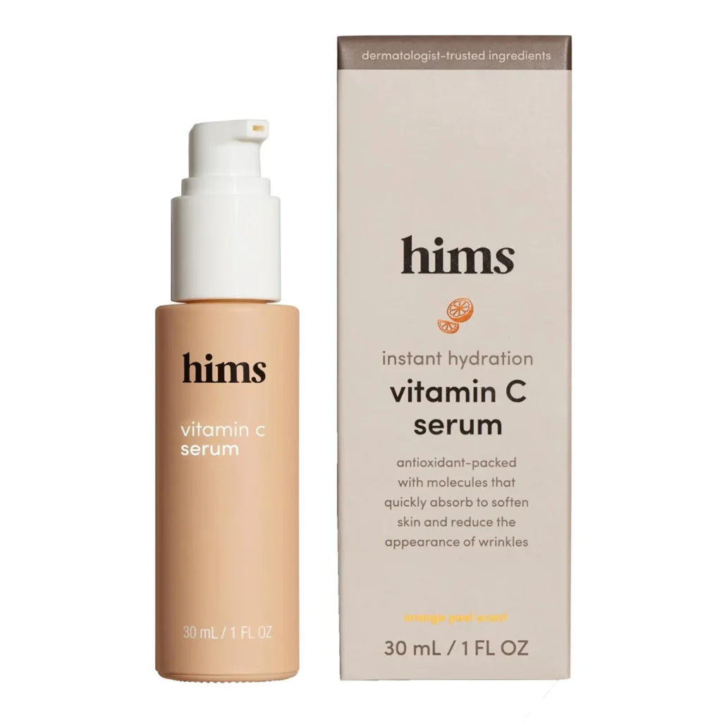 hims Vitamin C Serum for Men – Brightens, Evens Skin Tone, Reduces Wrinkles – Highly Concentrated Anti-Aging Vitamin C Face Serum for Men – 1 fl oz