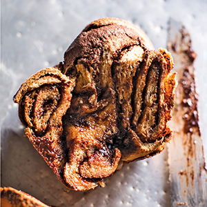full color photograph of Whole-Wheat Chocolate Hazelnut Challah from pg 49