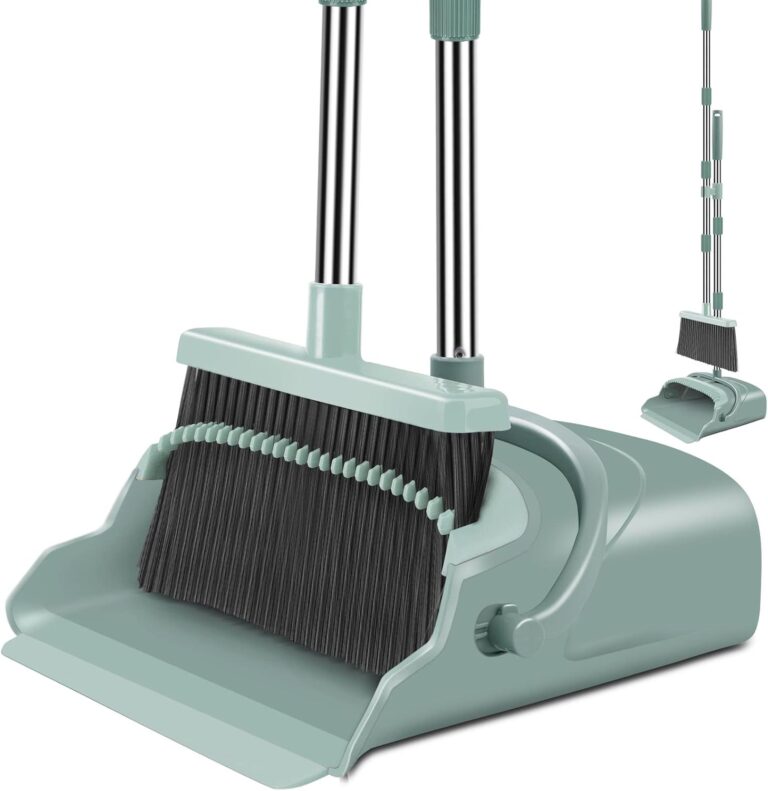 kelamayi Upgrade Broom and Dustpan Set, Large Size and with Long Handle, Upright,Ideal for Indoor Outdoor Garage Kitchen Room Office Lobby Use (Green) kelamayi Upgrade Broom and Dustpan Set, Large Size and with Long Handle, Upright,Ideal for Indoor Outdoor Garage Kitchen Room Office Lobby Use (Green)