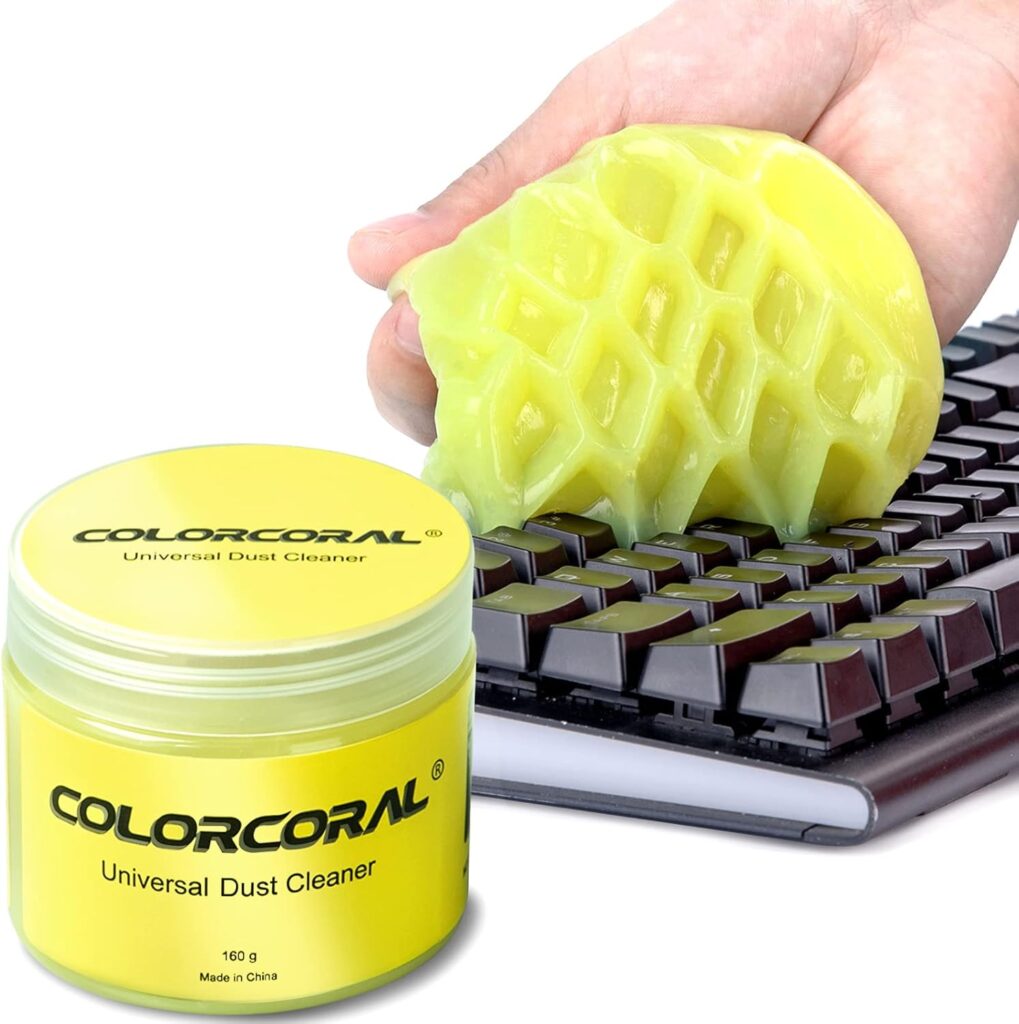 COLORCORAL Cleaning Gel Universal Dust Cleaner for PC Keyboard Car Detailing Office Electronics Laptop Dusting Kit Computer Dust Remover, Computer Gaming Car Accessories, Gift for Men Women 160g COLORCORAL Cleaning Gel Universal Dust Cleaner for PC Keyboard Car Detailing Office Electronics Laptop Dusting Kit Computer Dust Remover, Computer Gaming Car Accessories, Gift for Men Women 160g