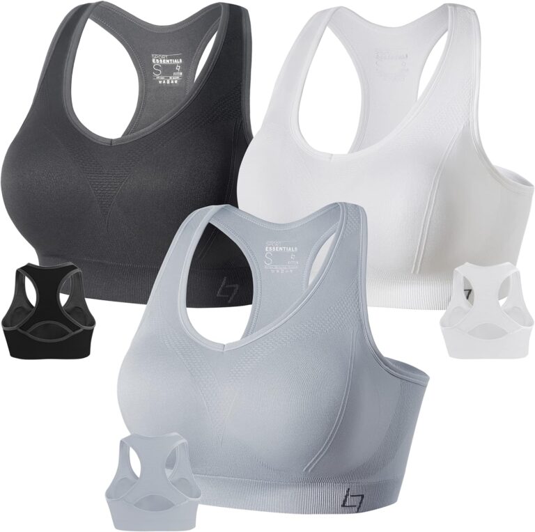 FITTIN Racerback Sports Bras for Women – Padded Seamless Support Bra for Yoga Gym Workout Fitness FITTIN Racerback Sports Bras for Women – Padded Seamless Support Bra for Yoga Gym Workout Fitness