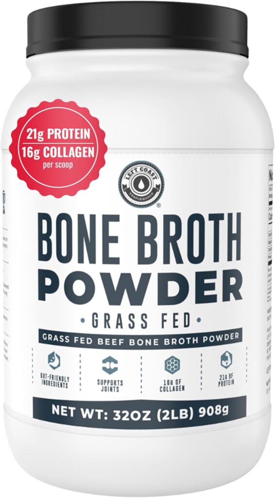Bone Broth Protein Powder – Pure Grass-Fed Beef Bone Broth, Unflavored with Natural Collagen, Glucosamine & Gelatin – Paleo & Keto-Friendly, Non-GMO, Dairy-Free for Gut Health & Joint Support 32oz Bone Broth Protein Powder – Pure Grass-Fed Beef Bone Broth, Unflavored with Natural Collagen, Glucosamine & Gelatin – Paleo & Keto-Friendly, Non-GMO, Dairy-Free for Gut Health & Joint Support 32oz