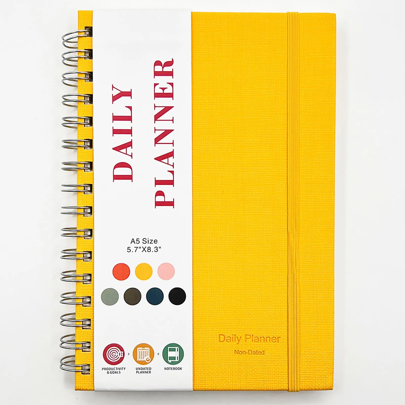 Daily Planner Notepad with Hourly Schedule – ADHD Planner, Time Block Planning Pad, Desktop To Do List, College Supplies – 6 x 9” – 50 Undated Sheets