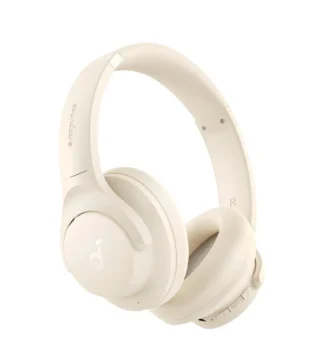 Soundcore by Anker Q20i Hybrid Active Noise Cancelling Headphones, Wireless Over-Ear Bluetooth, 40H Long ANC Playtime, Hi-Res Audio, Big Bass, Customize via an App, Transparency Mode (White)